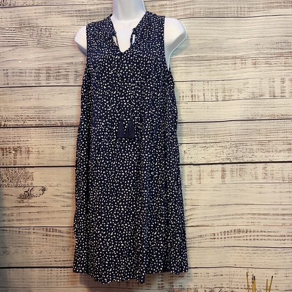 Old Navy Navy Blue Print Dress | XS - Picture 2 of 10